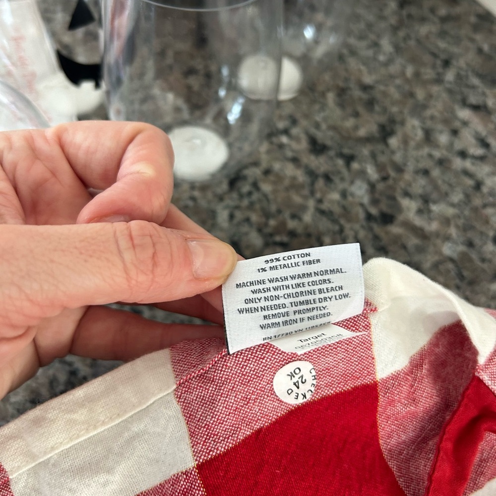 Threshold kids Red and White Plaid Apron - Picture 7 of 7